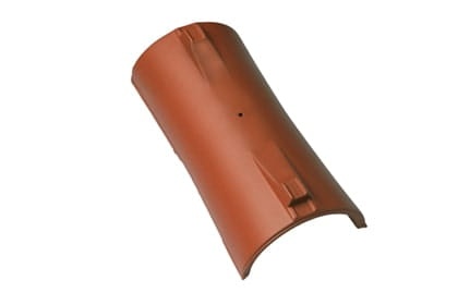 Центральная коньковая черепица Braas Опал Ангоб красное пламя