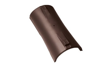 Центральная коньковая черепица Braas Опал Ангоб темно-коричневый