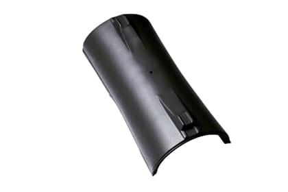 Центральная коньковая черепица Braas Опал Глазурь глубокий черный