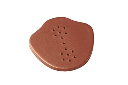 Торцевой элемент для керамической коньковой черепицы Braas Рубин 13V Глазурь красная осень