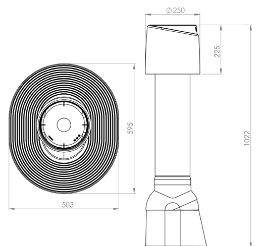 ALIPAI FLOW -160/1000 дефлектор скатный/пологий
