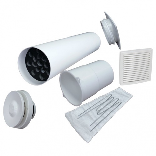 Приточный клапан VELCO VT-100 с белой вент.решеткой (801000+793320)