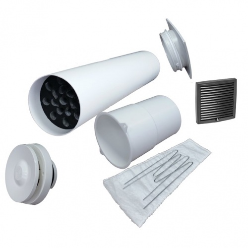 Приточный клапан VELCO VT-100 с чёрной вент.решеткой (801000+793322)