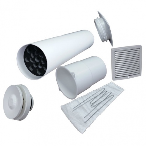 Приточный клапан VELCO VT-100 со светло-серой вент.решеткой (801000+793323)