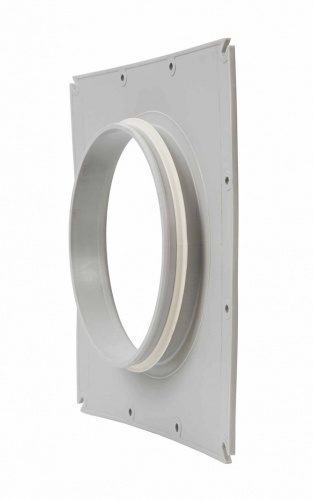 Фланец вент. решетки 200 мм к решетке 375х375 светло-серый