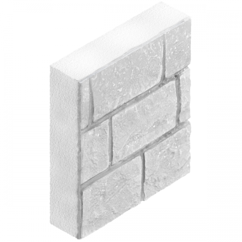 Полифасад на базальтовом утеплителе Греческий камень 500х500х100