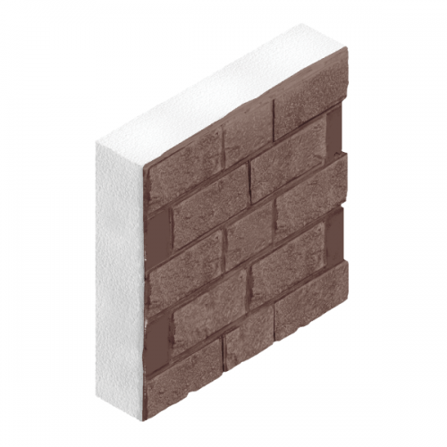 Полифасад с бесшовным фасадным пенопластом Гранит Премиум 500х600х50 мм