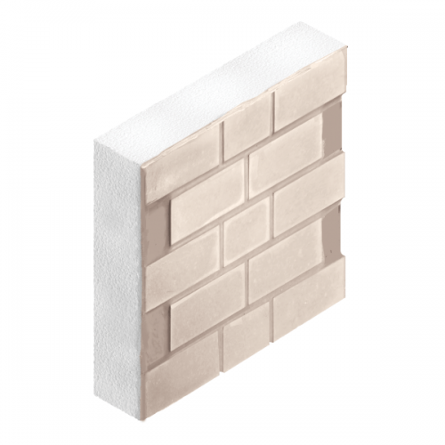 Полифасад с бесшовным фасадным пенопластом Кирпич Премиум 500х600х120 мм