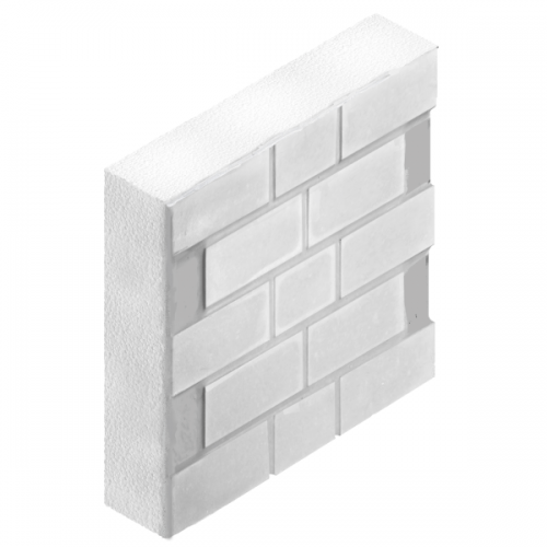 Полифасад с бесшовным фасадным пенопластом Кирпич Премиум 500х600х120 мм