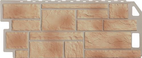 Фасадная панель FineBer - серия &quot;Камень&quot;. Бежевый.