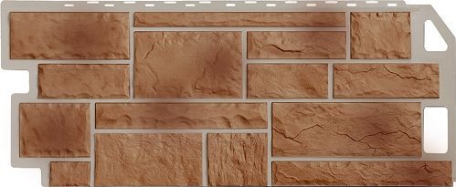 Фасадная панель FineBer - серия &quot;Камень&quot;. Терракотовый.