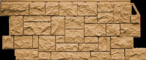 Фасадная панель FineBer - серия &quot;Камень дикий&quot;. Песочный.