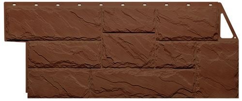 Фасадная панель FineBer - серия "Камень крупный" Коричневый