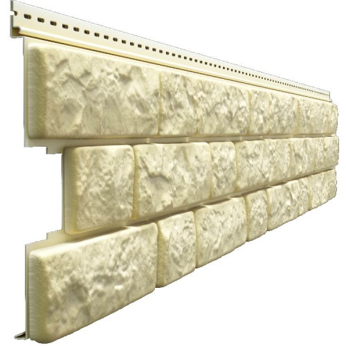 Сайдинг виниловый, под камень, Docke Lux, Bergart, Кешью