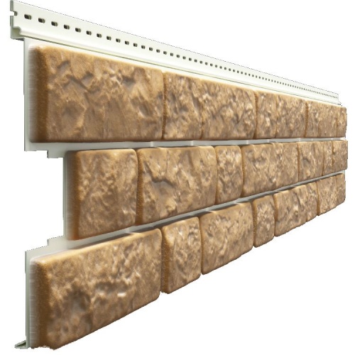 Сайдинг виниловый, под камень, Docke Lux, Bergart, Пекан