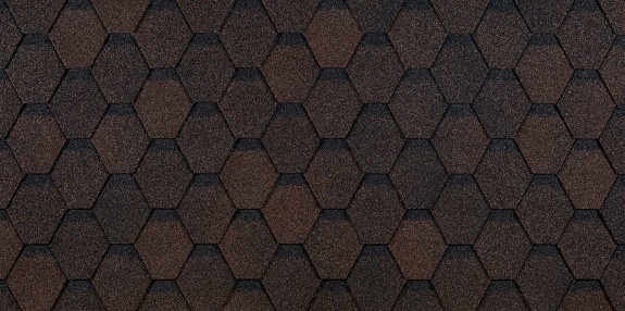 Гибкая черепица Docke Шестигранник &quot;Коричневый&quot;