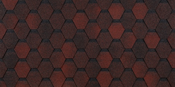 Гибкая черепица Docke Шестигранник &quot;Красный&quot;