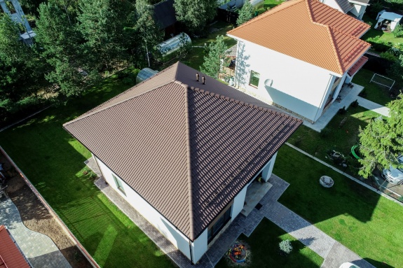 Цементно-песчаная черепица Kriastak Коричневый Antik