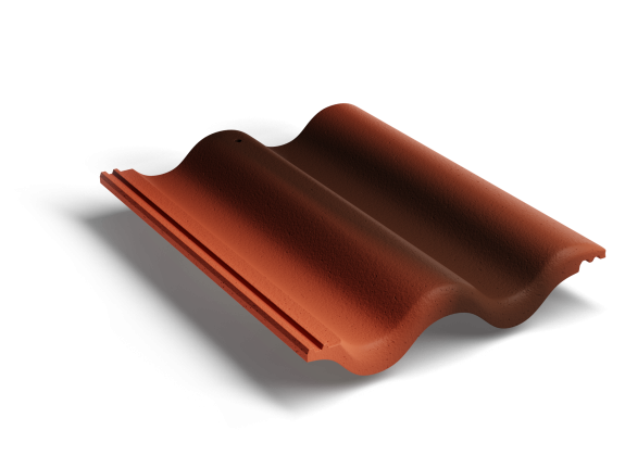 Цементно-песчаная черепица Kriastak Кирпично-красный Antik