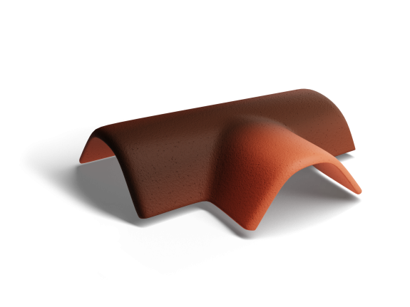 Т-образная черепица Kriastak Antik Кирпично-Красный