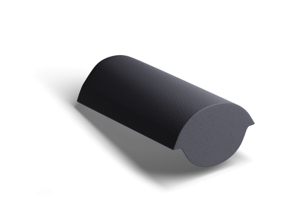 Конечная коньковая черепица Kriastak Classic Графит