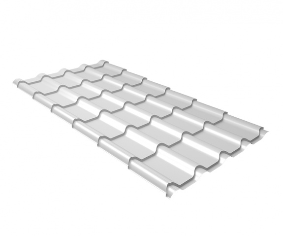 Металлочерепица камея 0,45 PE RAL 6019 бело-зеленый