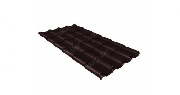 Металлочерепица камея 0,5 Drap TX RAL 8017