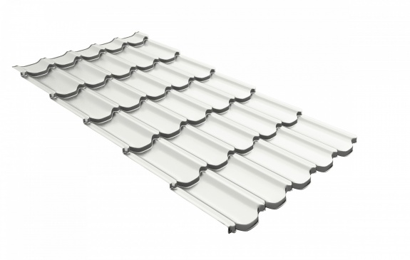 Металлочерепица квинта плюс Grand Line c 3D резом 0,45 PE RAL 7005 мышино-серый