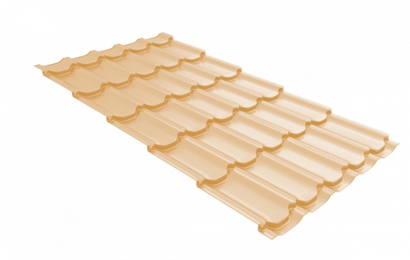 Металлочерепица квинта плюс Grand Line 0,5 Satin RAL 1014 слоновая кость