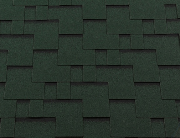 Гибкая черепица Roofshield Classic Модерн Зеленый с оттенением