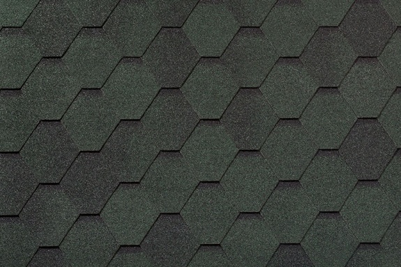 Гибкая черепица Roofshield Family Eco Light Стандарт Зеленый с оттенением