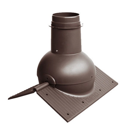 Коньковый элемент Krovent – Pipe-Cone для любого вида кровли коричневый