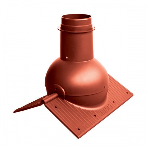 Коньковый элемент Krovent – Pipe-Cone для любого вида кровли красный