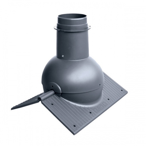 Коньковый элемент Krovent – Pipe-Cone для любого вида кровли серый