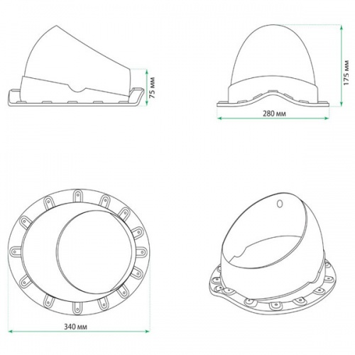 Основание Krovent Base-VT Wave 125/150 кирпичный