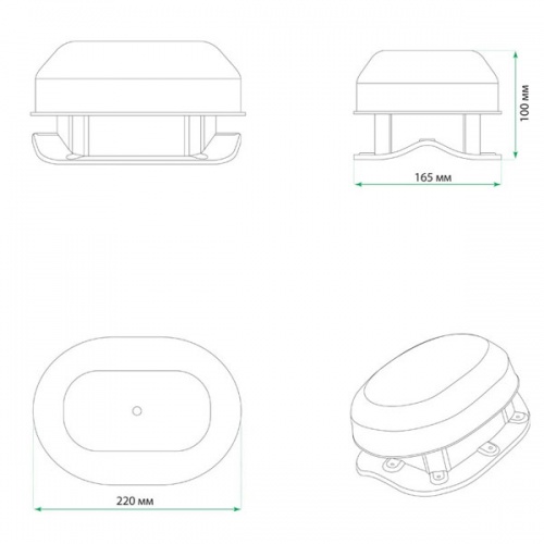 Аэратор Krovent Aero-Vent Wave для скатной кровли коричневый