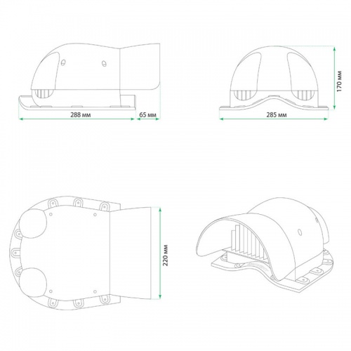 Кровельный вентиль Krovent KTV-Wave коричневый