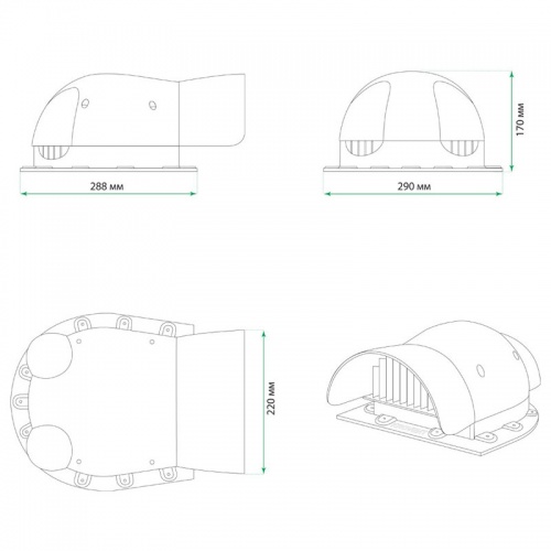 Кровельный вентиль Krovent KTV-Seam коричневый