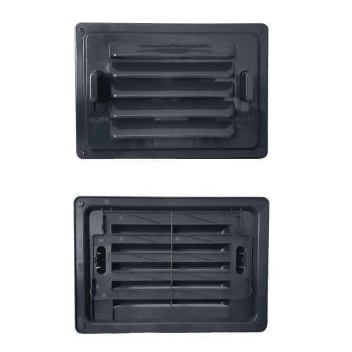 Вентиляционная регулируемая решетка для цоколя KROVENT серая