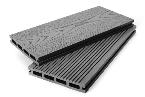 Террасная доска Grand Line 140 мм вельвет и тиснение Графит 3м (БШТ)