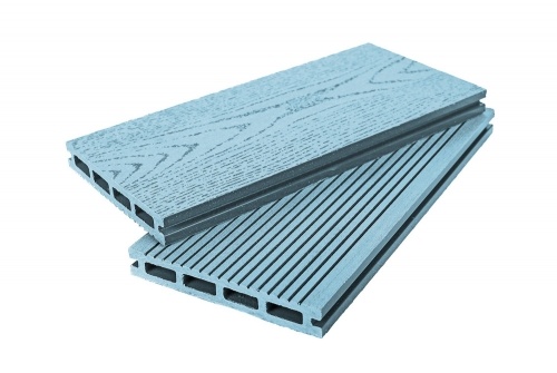 Террасная доска Grand Line 140 мм вельвет и тиснение Синий 3м (БШТ)