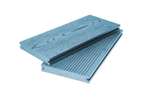 Террасная доска Grand Line 140 мм вельвет и тиснение Массив Синий 3 м (БШТ)