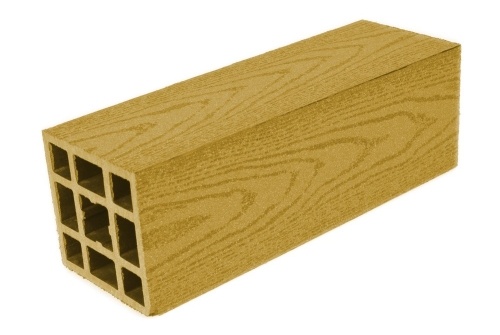 Столб Grand Line гладкий 100х100 мм Золотой 4м