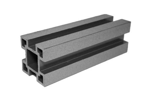 Столб Grand Line с пазами 100х100 мм Графит 4м