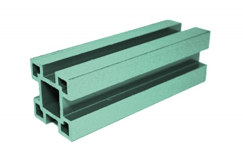 Столб Grand Line с пазами 100х100 мм Зеленый 4м