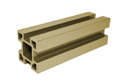 Столб Grand Line с пазами 100х100 мм Золотой 3м