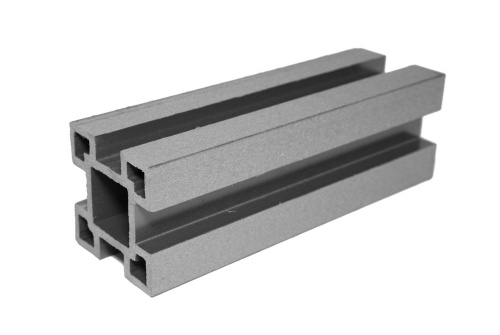 Столб Grand Line с пазами 100х100 мм Серый 4м