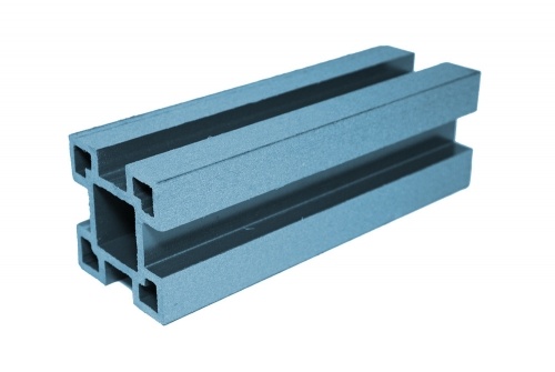 Столб Grand Line с пазами 100х100 мм Синий 4м