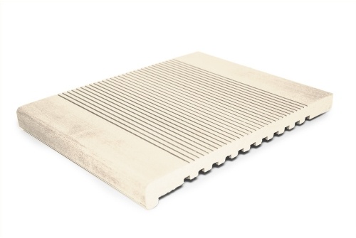 Ступень Grand Line массив 320х22 мм Слоновая кость 4м