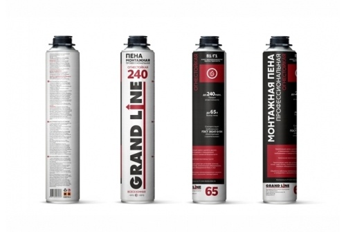 Пена монтажная профессиональная огнестойкая Grand Line 240 всесезонная, 750мл, 890г